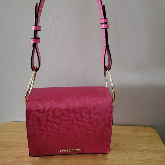 Steve Madden pink convertible cross body handbag - Picture 2 of 9